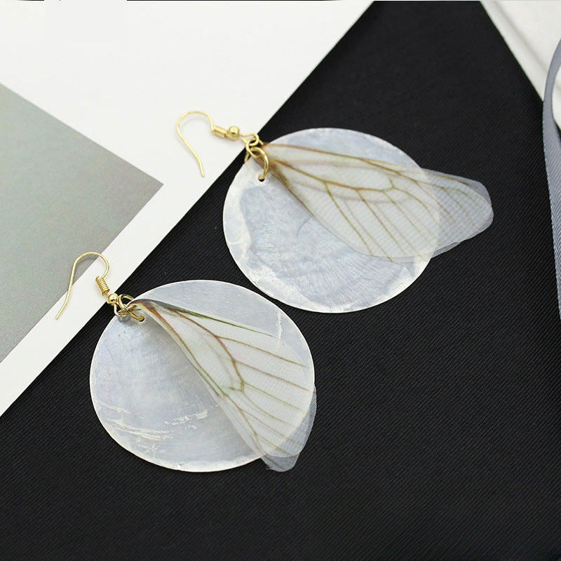 Wholesale Butterfly Wings Fringed Acrylic Earrings